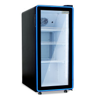 Шафа холодильна для напоїв GoodFood BC170NBW2LEDBLUE чорна-біла