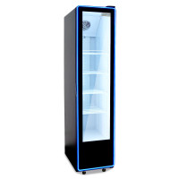 Шафа холодильна для напоїв GoodFood BC380NBW2LEDBLUE чорна-біла