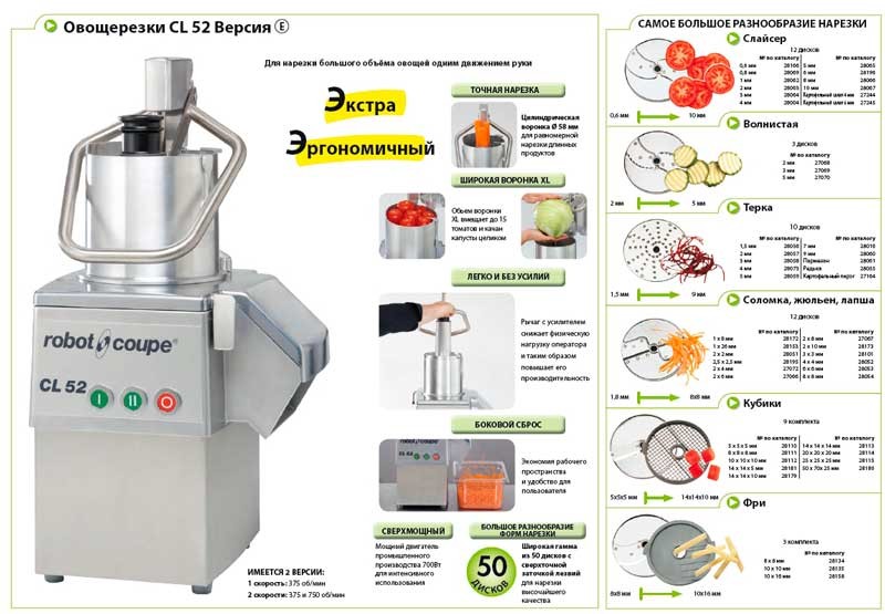 Овощерезка Robot Coupe CL 52 (380 В)