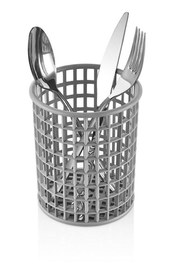 Кошик для столових приборів круглий Gastro Plast PP CKA--0035 сірий