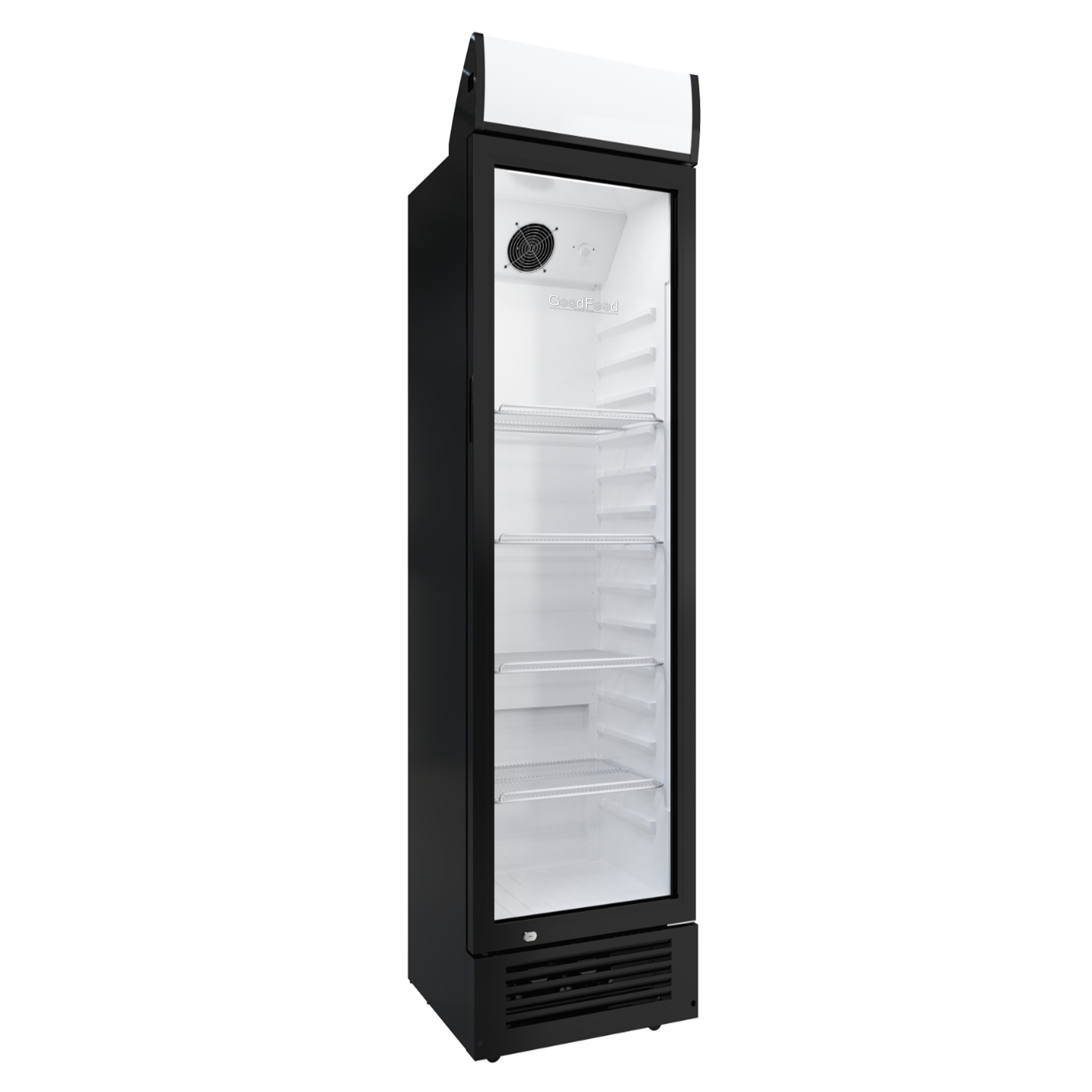 Шафа холодильна для напоїв GoodFood BC225BW2LED чорна-біла