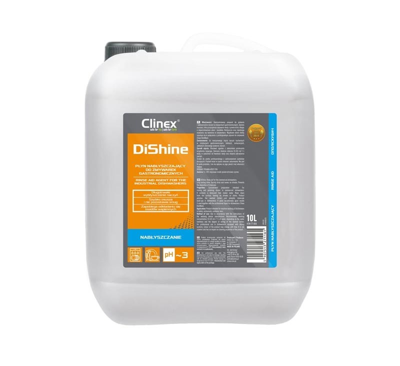 Ополіскуючий засіб для посудомийних машин Clinex DiShine, 10 л