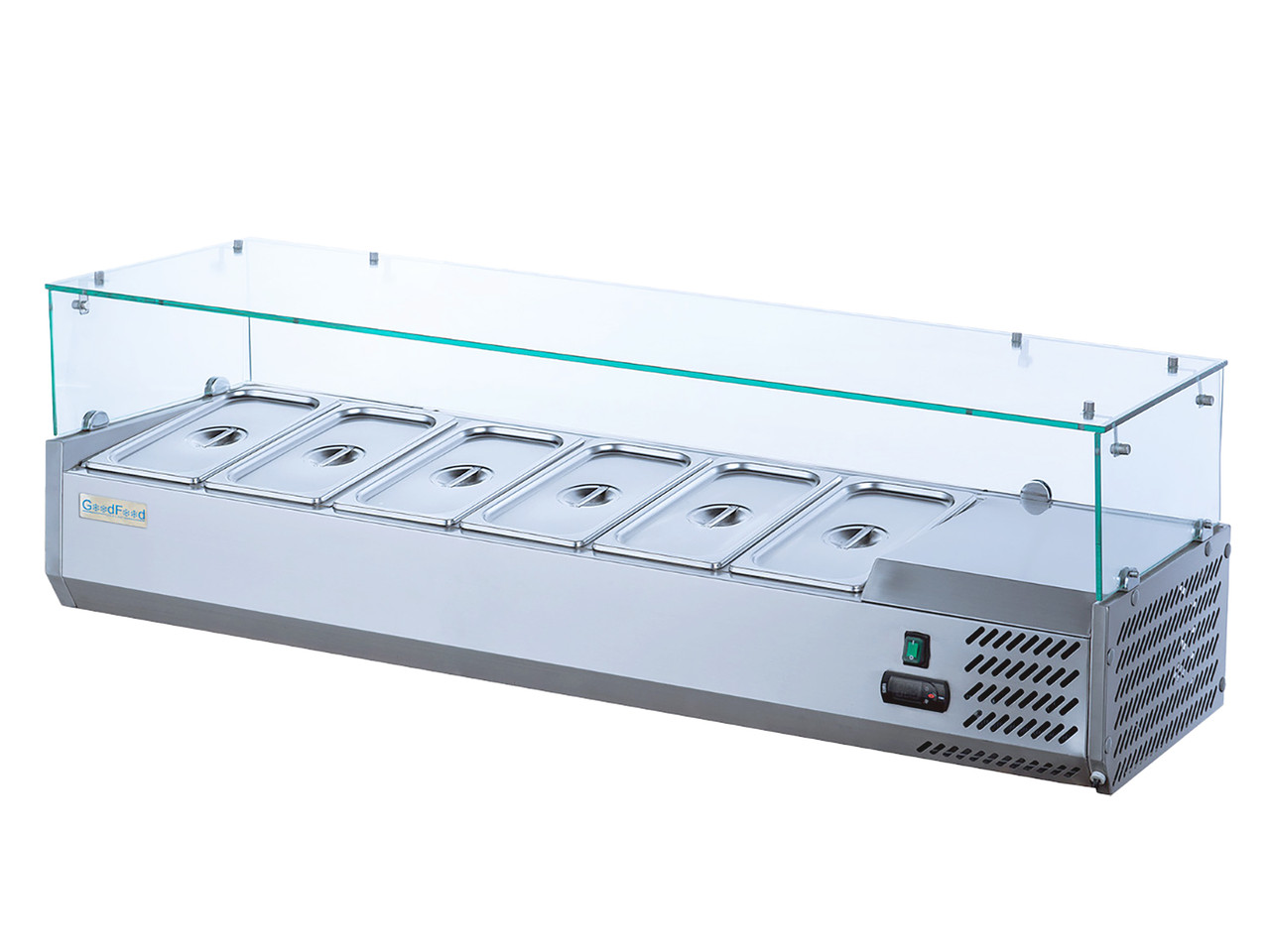 Холодильна вітрина для топінгу GoodFood GF-VRX1400/380-H6C