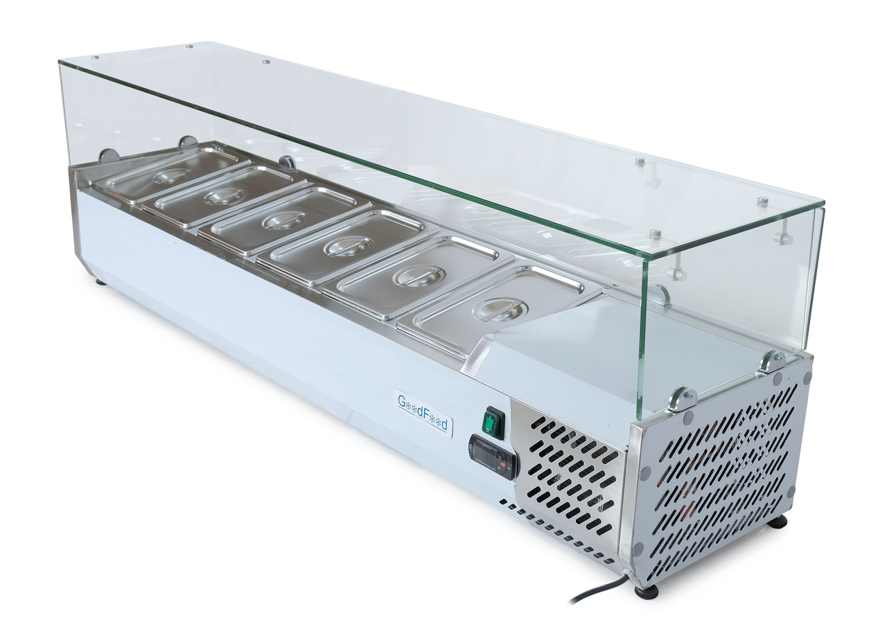 Холодильна вітрина для топінгу GoodFood GF-VRX1400/380-H6C