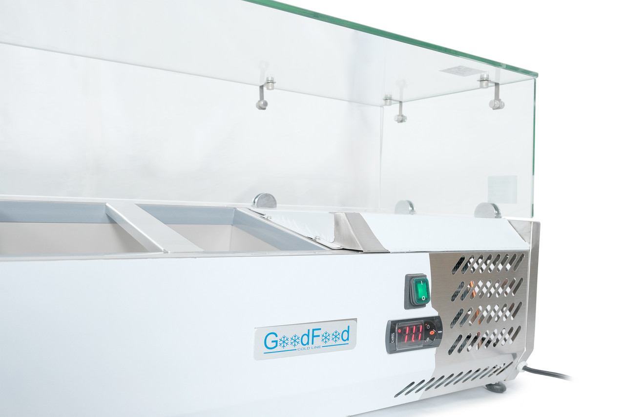 Холодильна вітрина для топінгу GoodFood GF-VRX1400/380-H6C