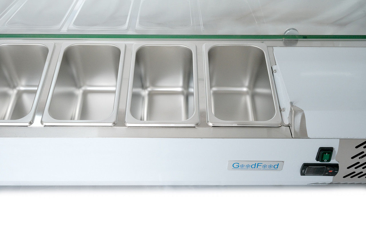 Холодильна вітрина для топінгу GoodFood GF-VRX1400/380-H6C